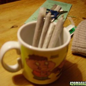Cup full of joints