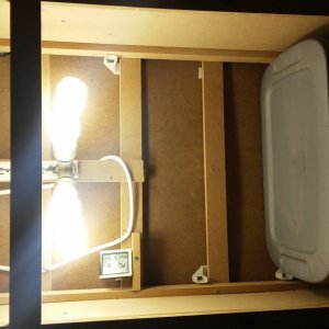 Home made grow cabinet for one plant.