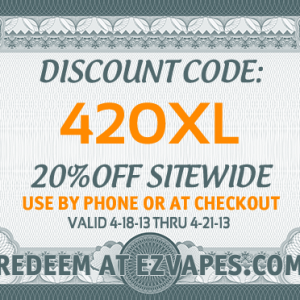 4/20 Sale Coupon Code for EZVapes.com