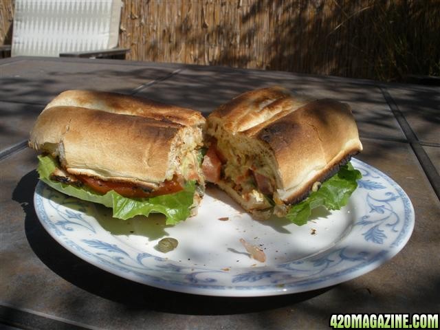Sandwich a la creamy budsto
