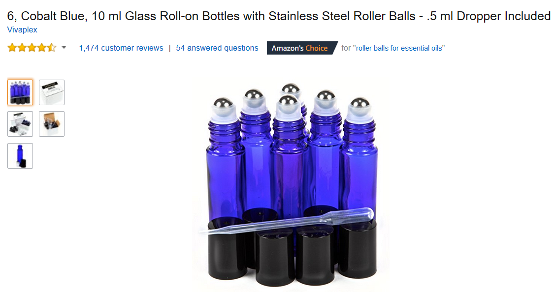 07-58-45-Amazon.com _ 6, Cobalt Blue, 10 ml Glass Roll-on Bottles with Stainless Steel Ro.png