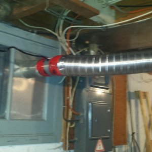 External vent with inline exhaust fan