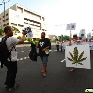 Global Marijuana March 2010 in Jakarta, Indonesia