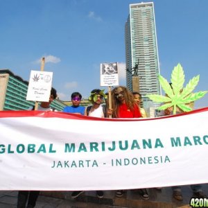 Global Marijuana March 2010 in Jakarta, Indonesia