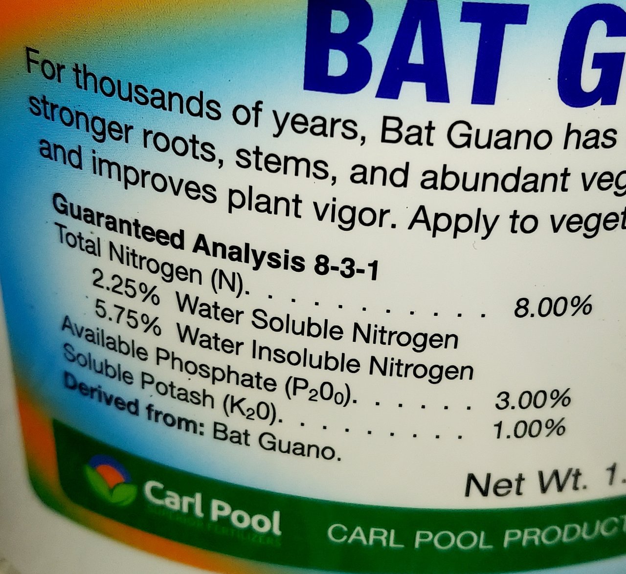 Bat Guano-Soil Amendment
