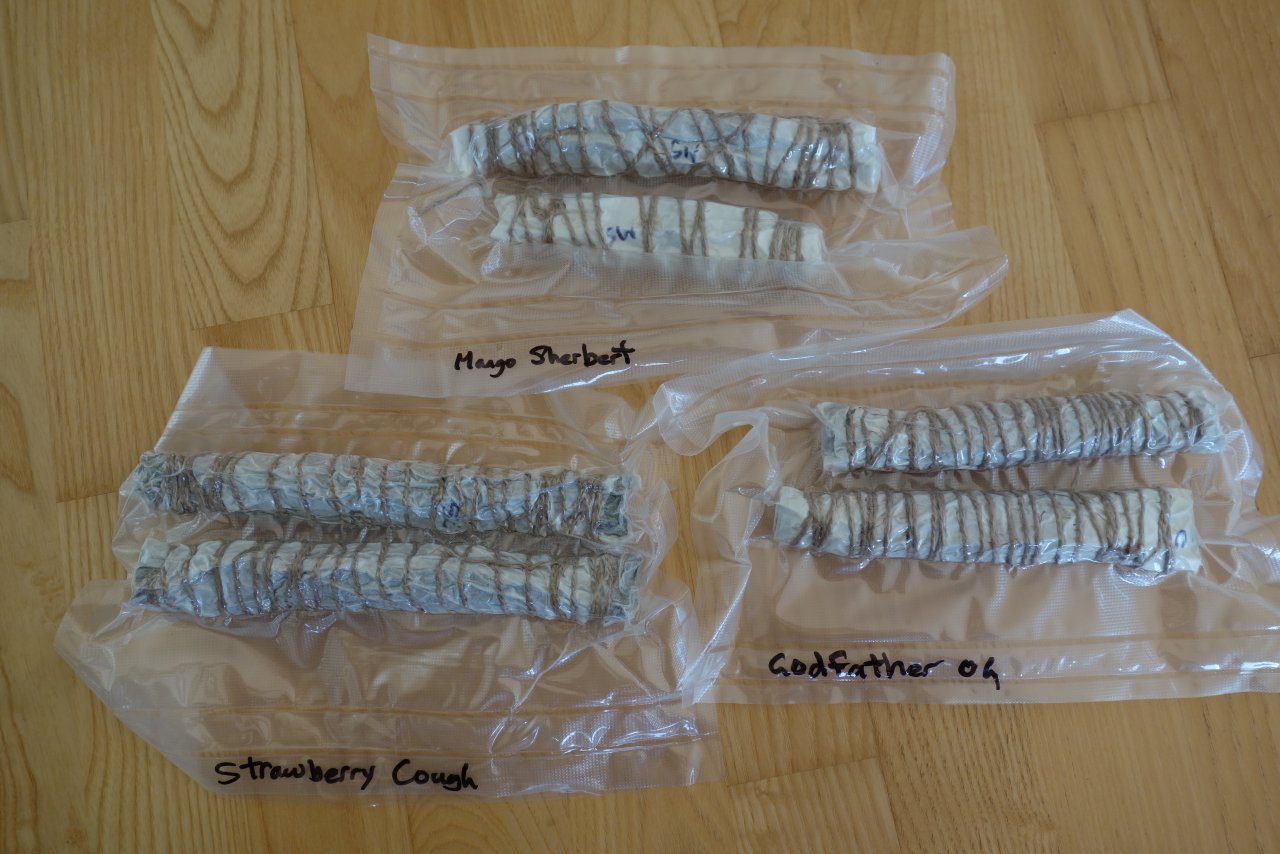 Cobs wrapped, tied, & vac sealed after 3 days of fermenting - 23 Apr 2021