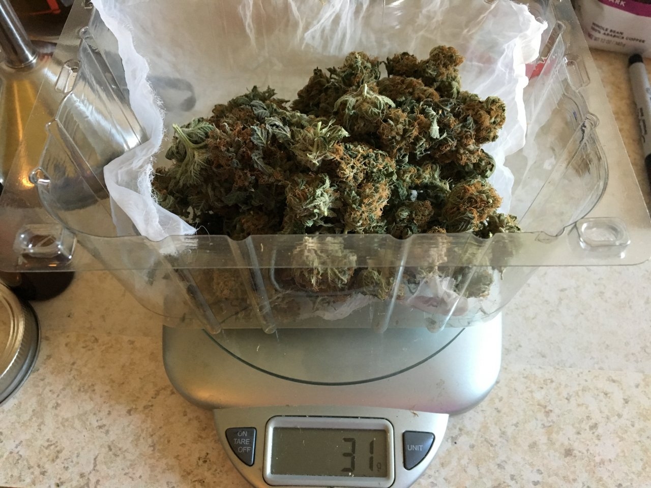 Dry weight from bags: Red Diesel