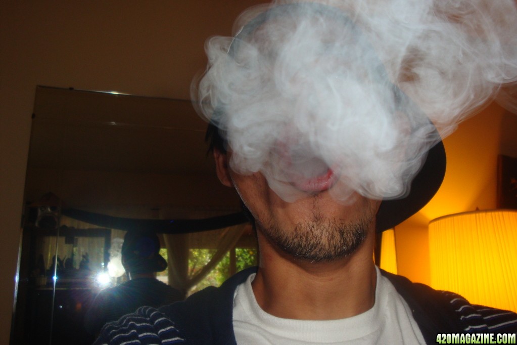 Me blowing out a cloud