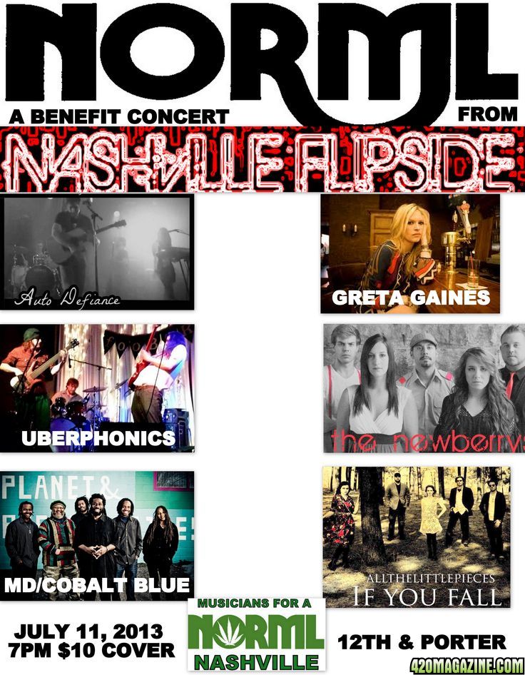 Nashville Flipside Presents Benefit Concert II for NORML