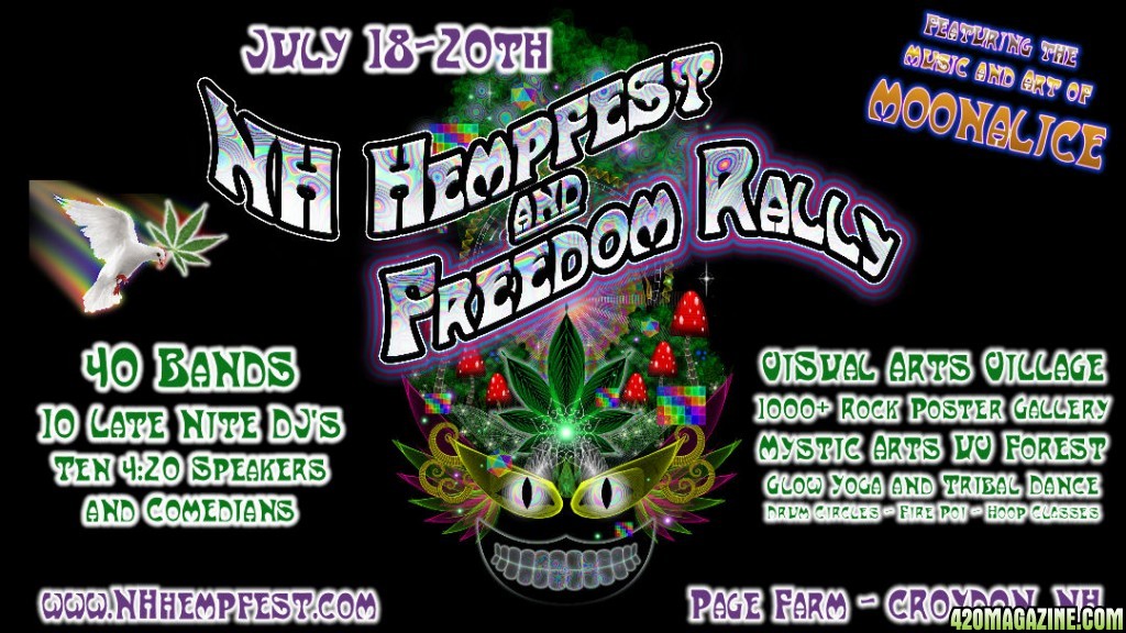 NH Hempfest and Freedom Rally, July 18-20th Croydon, NH