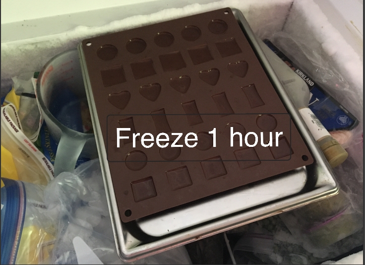 One hour in the freezer will set them solid.