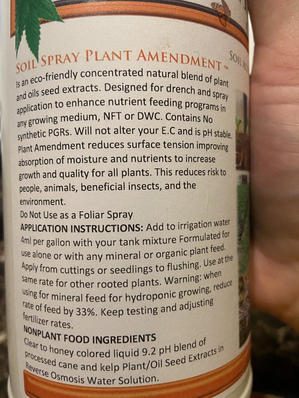Plant amendment
