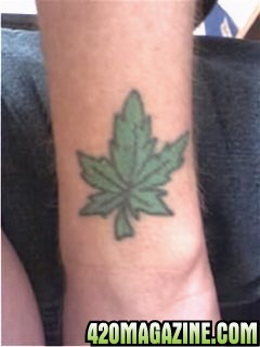 pot leaf tattoo