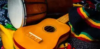 Reggae guitar and rasta colours Soulmedic